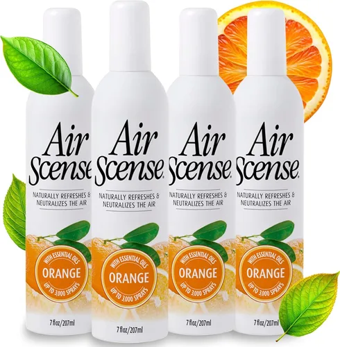 Vista 19 de Air Scense Ambientador desodorante en aerosol para baño y hogar, aceites esenciales, variedad natural (naranja, lavanda, lima y vainilla), 7 onzas