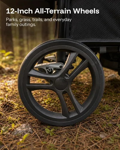 Vista 6 de Harppa Remy XL Wagon Cochecito para 4 niños, capacidad de 280 libras con 4 Negro