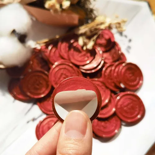 Vista 5 de Adhesivos de sello de cera personalizados, calcomanía autoadhesiva de sellado de sobre, decoración para regalo de Navidad, invitación de boda