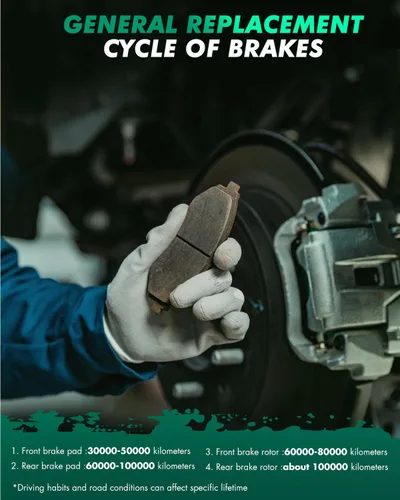Vista 5 de SCITOO - Juego de 4 pastillas de freno de cerámica, juego de 4 pastillas de freno delanteras para Jeep para Cherokee, Comanche, Grand para Cherokee