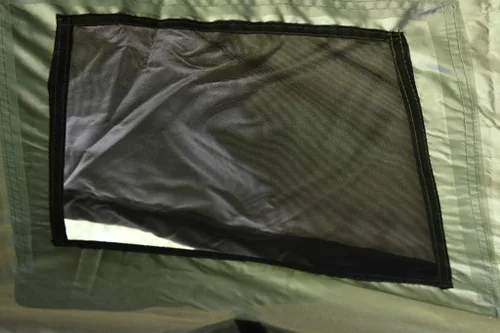 Vista 8 de Tienda caliente Tipi para 4 personas con estufa ignífuga Jack para tubos de combustión con 2 puertas Altura 8.5FT Verde ejército