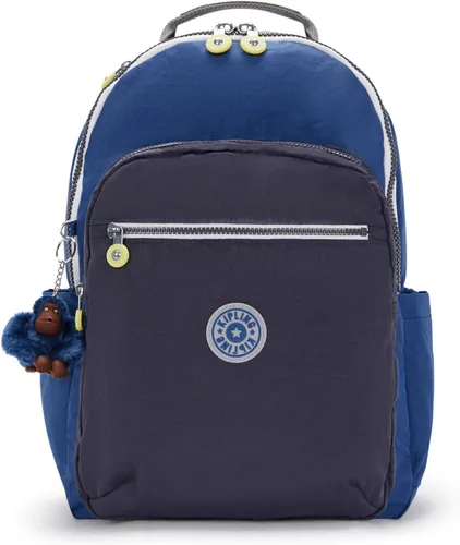 Vista 73 de Kipling Seúl - Mochila pequeña para tableta, diseño de flores acuáticas, talla única