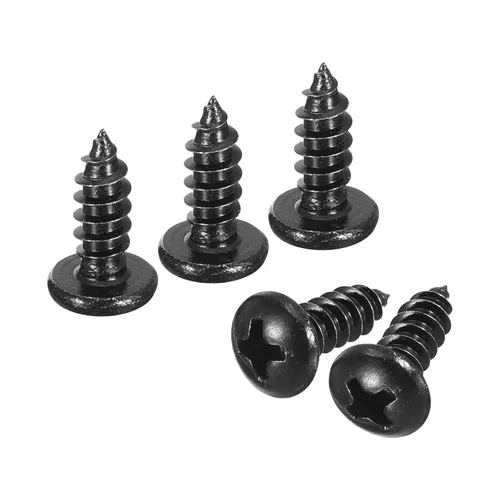Vista 16 de uxcell 8mm x 3mm Tornillo Phillips de cabeza plana autorroscante, 100 piezas - Tornillo de cabeza redonda de acero inoxidable 304 con rosca completa