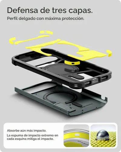 Vista 8 de Spigen Tough Armor MagFit for Pixel 10 Pro XL Case, Abyss Green Abyss Verde