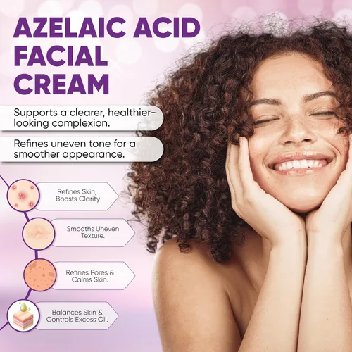 Vista 3 de AOBBIY Crema de Ácido Azelaico para la Cara: Crema Facial de Ácido Azelaico para Calmar el Enrojecimiento, Tono Desigual, Piel Proclive a Granos