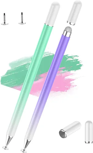 Vista 9 de Bolígrafos Stylus para iPad, Luntak 3 en 1 Bolígrafo de Punta, Punta de Fibra y Disco Transparente Stylus Capacitivo Lápiz iPad para Apple
