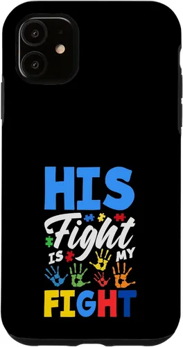 Vista 9 de His Fight is My Fight Autism Awareness Case for iPhone Air