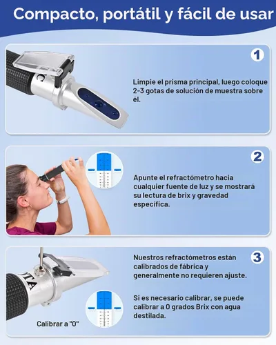 Vista 5 de Refractómetro Brix 0-90%, Medidor Refractómetro Brix con ATC, Refractómetro Preciso Azúcar Jarabe de Arce, Refractómetro Brix para Medir