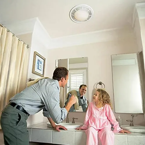 Vista 3 de [Usado] Broan Ventilador y luz combinación, Blanco, 750