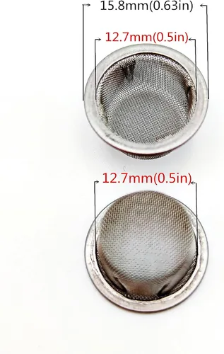 Vista 2 de 15pcs 1/2 pulgada tubería pantallas de acero inoxidable 304 premium, filtros de pantalla de tubo de 0.5" con caja de almacenamiento de metal