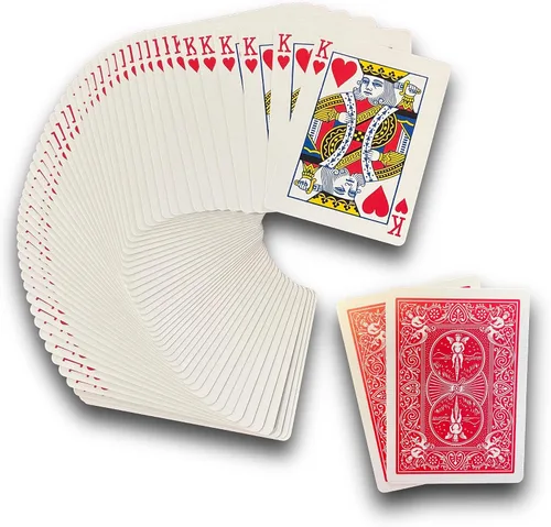 Vista 14 de Ted's Sterling Magic Kit de truco de bicicleta unidireccional con 52 cartas idénticas, corazones de espalda roja (Ace)