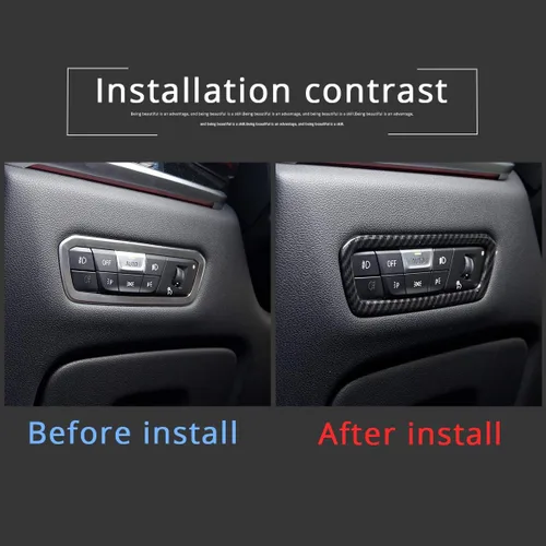 Vista 2 de Fibra de carbono estilo ABS coche interruptor decoración marco ajuste para BMW X5 G05 X7 G07 2019