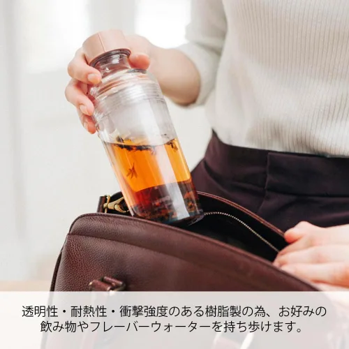 Vista 3 de Hario Botella portátil de té frío de 5.4 fl oz, verde ahumado