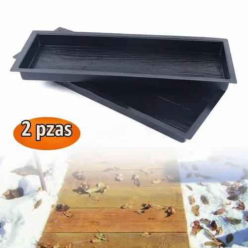Vista 5 de Paquete de 2 tablas de madera con forma de molde de piedra escalonada, tablero de madera, molde de cemento de hormigón, fabricante de caminata