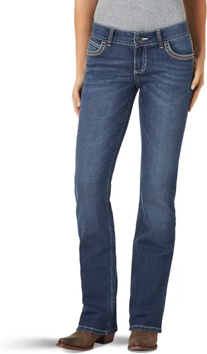 Vista 20 de Wrangler Jeans para mujer Cash de tiro medio con dobladillo ventilado Ultimate Riding espíritu americano