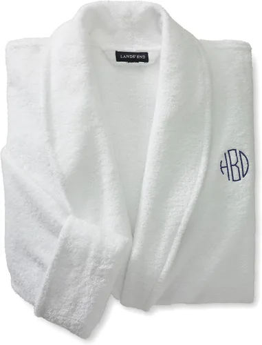 Vista 5 de Lands' End Men's Full Length Turkish Cotton Terry Bathrobe