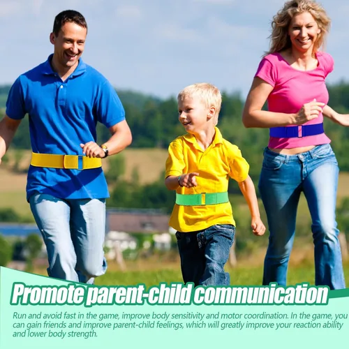 Vista 4 de Wettarn Juego de cinturón de juego de 8 piezas, equipo de captura para adultos y niños, ideal para reuniones familiares, parques, reuniones, fiestas