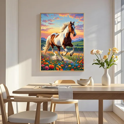 Vista 3 de TINDAY Kit de pintura por números de caballo por números, para adultos, pintura por números, kits de pintura para adultos, lienzo para adultos