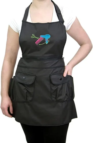 Vista 13 de CHARLENE Courtney Convertible Zip Delantal #9044 Frambuesa/Negro