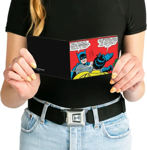 Vista 6 de Buckle-Down Billetera bi plegable de Pu Bifold-Batman para hombre