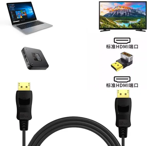 Vista 7 de PANPEO Adaptador HDMI de Ángulo Recto 8K@60Hz, Adaptador HDMI de 90 Grados y 270 Grados (Paquete de 2) 8K@60Hz 4K@120Hz HDMI adapter, 90° + 270°