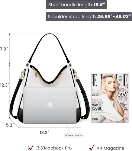 Vista 3 de LOVEVOOK Canvas Hobo Bag Purses for women, Large Designer Lightweight Crossbody Handbags