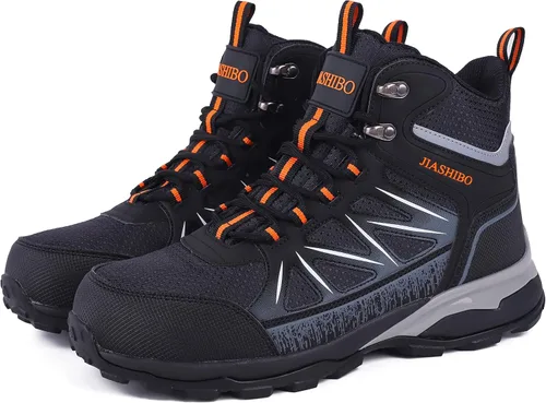 Vista 7 de Blapek Botas de trabajo con punta de acero para mujer, botas de trabajo aisladas, zapatos de punta de acero, botas de construcción cómodas, botas