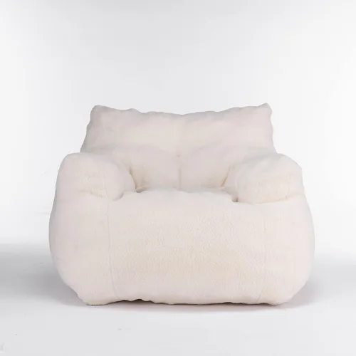 Vista 3 de Puf - Silla de sofá individual, mullida, moderna, de espuma suave copetuda, sofá perezoso, silla de ocio de espuma de alta resistencia para sala