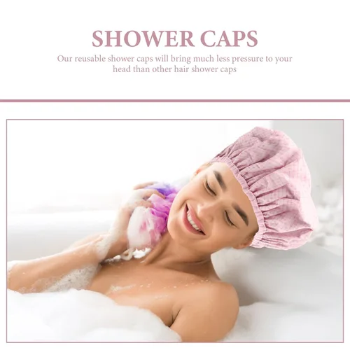 Vista 5 de Healeved Gorro de ducha para el cuidado del cabello, gorro de ducha con calefacción, gorro de natación impermeable, productos para el cabello