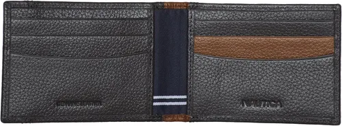 Vista 3 de Nautica Pebble Two-Tone Leather Wallet