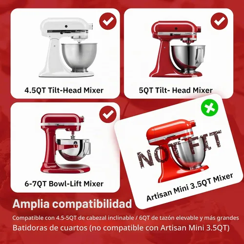 Vista 5 de KitchenAid - Accesorio para máquina de helados para batidora de pie, cuenco de helado compatible con batidoras de soporte de 4.5 cuartos de galón
