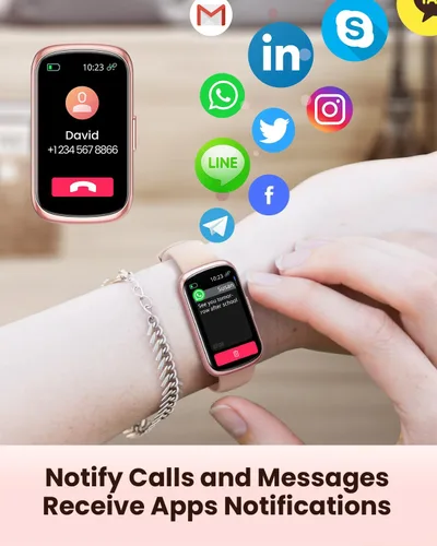 Vista 5 de 1.47 "relojes inteligentes para las mujeres ritmo cardíaco sueño 24