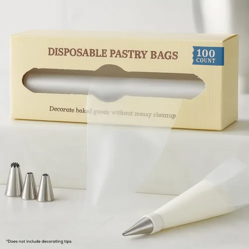 Vista 2 de Mrs. Anderson's Baking Bolsas desechables para repostería, sin BPA, caja dispensadora de fácil acceso, 100