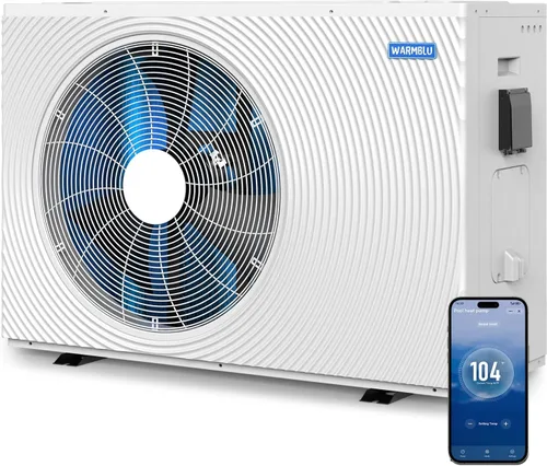 Vista 11 de Bomba de calor para piscina H5 18,000BTU 5,000 galones de alta eficiencia COP4.1 ahorro de energía 45% por encima del control WiFi inteligente 110V