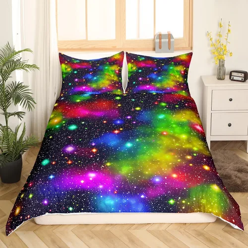 Vista 12 de Feelyou Juego de funda de edredón para niños y adolescentes, juego de funda de edredón con estampado de consola de videojuegos, decoración del Multi