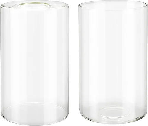 Vista 11 de Aspen Creative 23614-04 - Persiana cilíndrica transparente de cristal agrietado, 3-1/2 pulgadas de diámetro x 5-1/2 pulgadas de alto/agujero