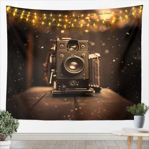 Vista 23 de Homewish Theater Cinema Poster Tapestry,Retro Movie Wall Hanging Art Popcorn Wall Blankets Movie Night Poster Tapestries for Kids Teens Girls Boys