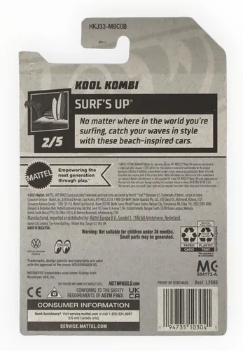 Vista 2 de Hot Wheels Kool Kombi, Surf's Up 2/5 [gris] 49/250