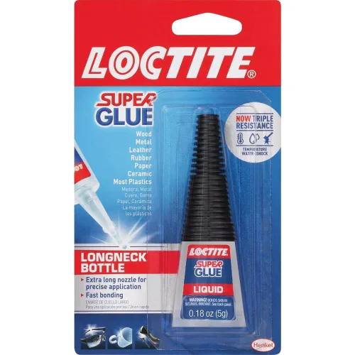 Vista 10 de Loctite Super Glue - Botella líquida de cuello largo, botella de 0.35 oz (paquete de 2) adhesivo instantáneo para plástico, madera y metal