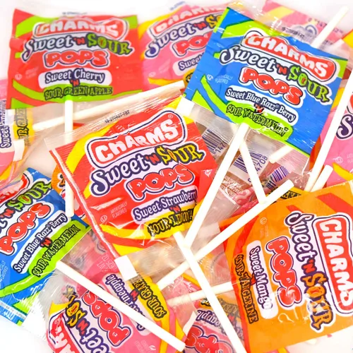 Vista 4 de Tootsie Roll Charms Sweet 'n Sour Pops, 48