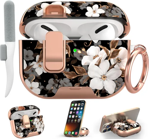 Vista 20 de Funda para Apple AirPods Pro 3 2025 con bloqueo de seguridad y soporte para negro - p