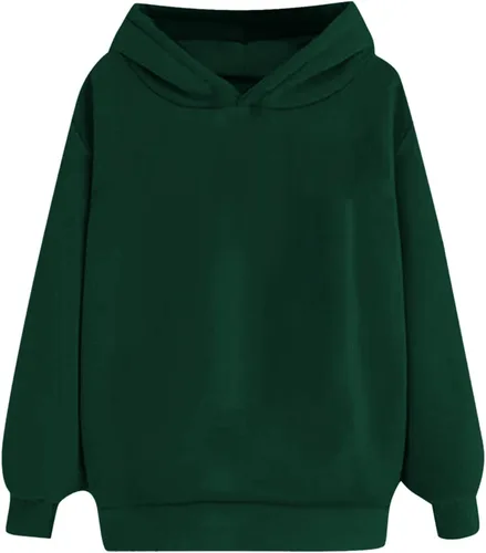 Vista 5 de Blczomt Sudadera con capucha para mujer, casual, de manga larga, a la moda, para otoño, 2023, de gran tamaño, cómoda, para vacaciones