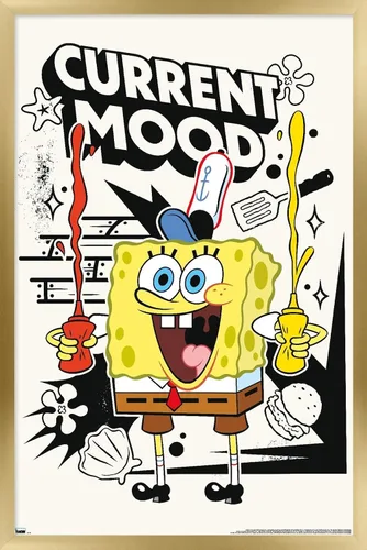 Vista 17 de Trends International Nickelodeon Bob Esponja - Póster de pared de humor actual, 22.4 pulgadas de largo x 14.7 pulgadas, versión enmarcada de madera