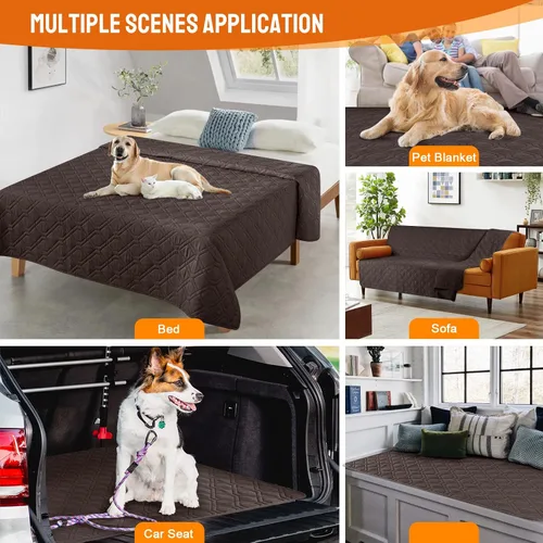 Vista 3 de VANSOFY Fundas reversibles para cama de perro de 68 x 82 pulgadas, impermeables, fundas de cojín para sofá, funda de cojín para sofá, protector