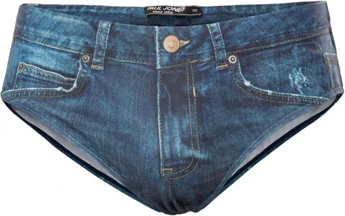 Vista 3 de PJ Paul JONES - Traje de baño estampado estilo briefs para hombre con cordón en la cintura