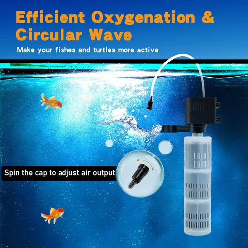 Vista 6 de Filtro de acuario para pecera, filtro sumergible para acuario – Filtro de acuario para tanque de peces de 55 galones y 75 galones, 40 a 150 galones