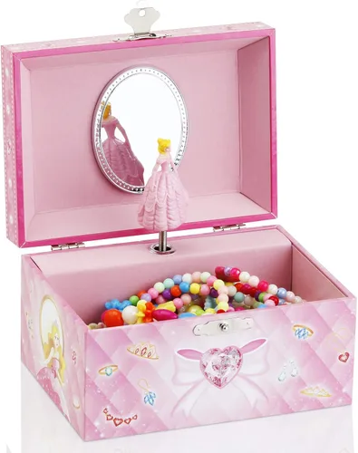 Vista 4 de RR ROUND RICH DESIGN Joyeros musicales para niñas grandes y pequeñas