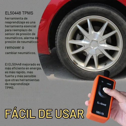 Vista 6 de Herramienta de reaprendizaje TPMS, sensor de sistema de monitor de presión de neumáticos automático, EL-50448 Herramienta de reinicio de activación