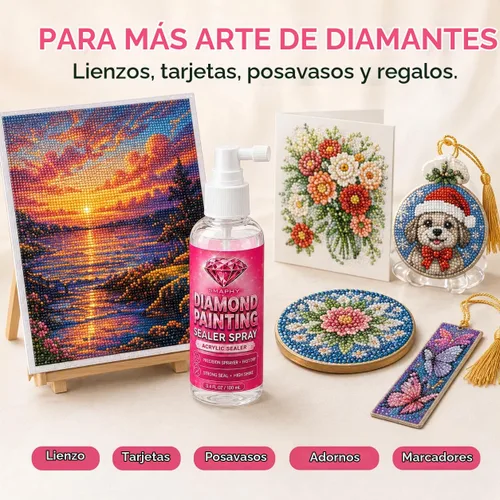Vista 6 de Diamond Art Sellador en aerosol, sellador de acabado brillante de 3.4 fl oz