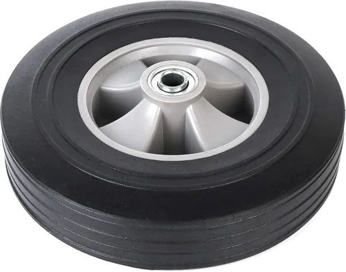 Vista 4 de AR-PRO - Neumáticos y ruedas de goma sólida sin planos de 10 x 2.5 pulgadas, ruedas sólidas de 10 pulgadas con ejes de 5/8 pulgadas y cubo